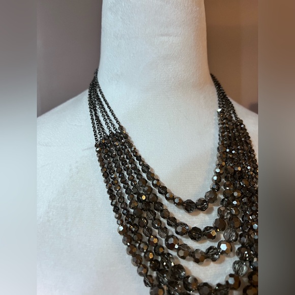 Talbots Gunmetal Cascade Necklace - Picture 6 of 9